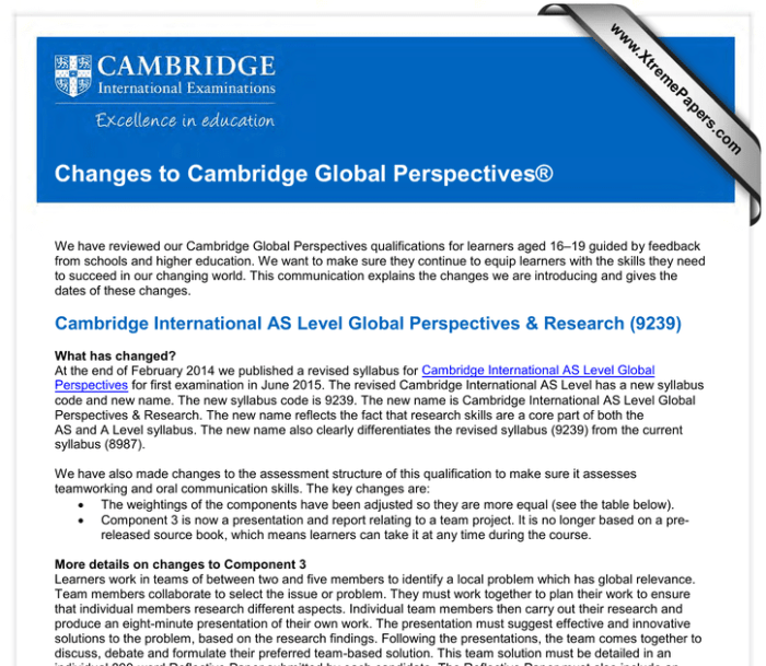 Aice global perspectives component 2 example