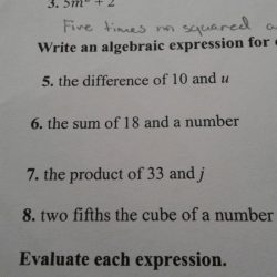 Expression algebraic verbal