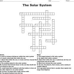 The solar system crossword puzzle answer key